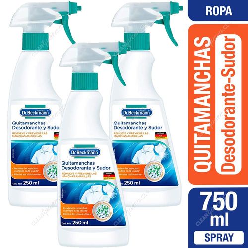 Dr. Beckmann Quitamanchas Desodorante y Sudor 3 x 250 ml
