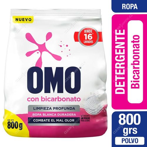 Omo Detergente Polvo Matic Bicarbonato Bolsa 800 g