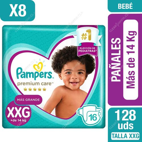 Pampers Pañales Premium Care Talla XXG 128 un