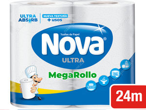 Nova Toalla de Papel Ultra Mega Rollo 24 m 2 un