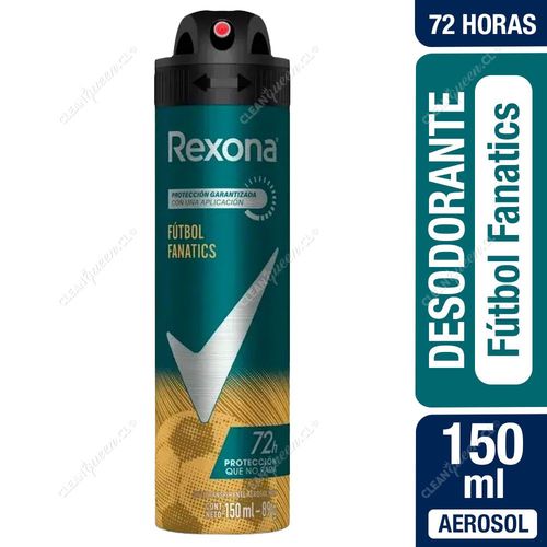 Desodorante Aerosol Hombre Rexona Fútbol Fanatics 150 ml