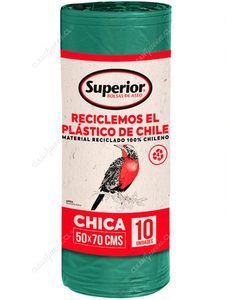 Superior Bolsas de Basura Ecológicas Chica 50 x 70 cm 10 un