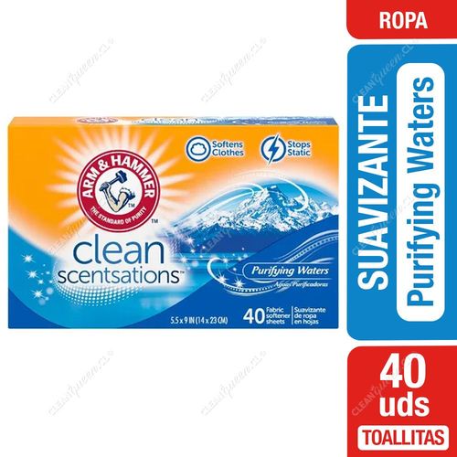Hammer Toallitas Suavizantes Anti-Estática Arm & Purifying Waters 40 un