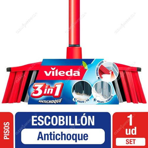 Vileda Escobillón Antichoque 3 en 1 Set
