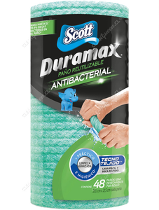 Paño Reutilizable Antibacterial Scott Duramax 48 Paños x Rollo