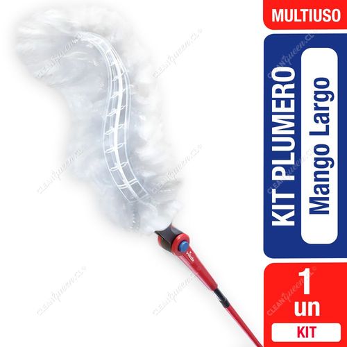 Vileda Plumero Flex & Catch con Mango Largo Kit + 1 Repuesto