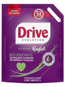 Detergente Líquido Drive con Suavizante Bioenzimas Recarga 2.7 L