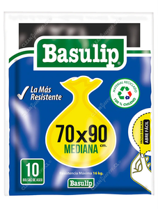 Basulip Bolsas Basura Mediana 70 x 90 cm 10 un