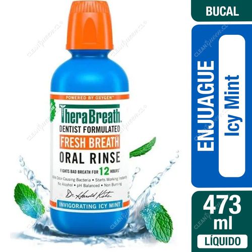 TheraBreath Enjuague Bucal Icy Mint 473 ml