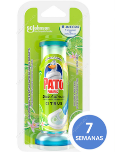Pato Purific Discos Adhesivos Citrus Repuesto 6 un