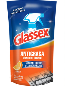 Glassex Limpiador Antigrasa Naranja Doypack 420 ml