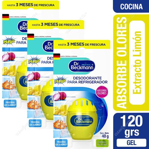 Dr. Beckmann Desodorante Refrigerador Extracto Limón 3 x 40 g