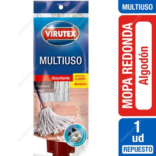 Virutex Mopa Redonda Algodón Repuesto Extra Grande