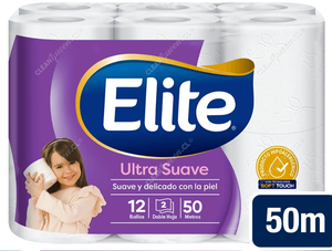 Elite Papel Higiénico Ultra Doble Hoja 50 m 12 un