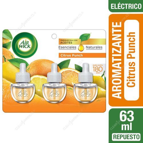 Air Wick Repuesto Aromatizante Eléctrico Citrus Punch 3 un