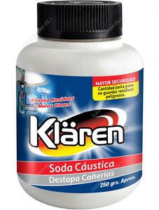 Klären Soda Cáustica Destapa Cañerías 250 g