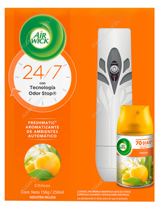 Air Wick Aparato + Repuesto Aromatizante Freshmatic Cítricos 250 ml