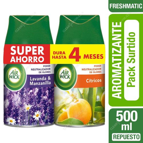 Air Wick Repuesto Aromatizante Freshmatic Lavanda y Cítricos 250 ml