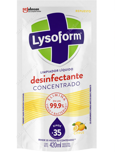 Lysoform Desinfectante Líquido Concentrado Citrus Repuesto 420 ml