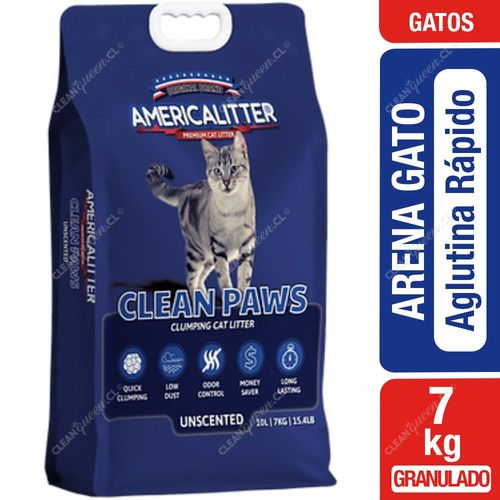 America Litter Arena Gato Clean Paws Sin 7 kg