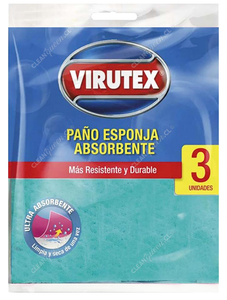 Virutex Paño Esponja Ultra Absorbente 3 un