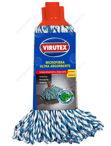 Virutex Mopa Redonda Microfibra Repuesto