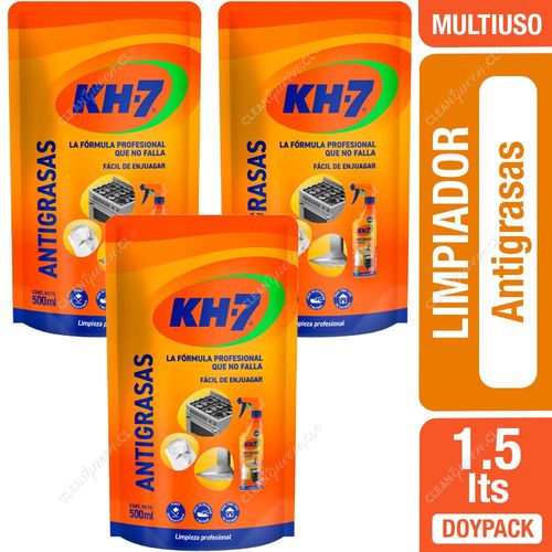 Limpiador Antigrasa KH-7 Doypack 3 x 500 ml