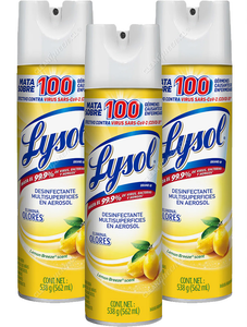 Lysol Desinfectante Multiuso Aerosol Lemon Breeze 3 x 538 g