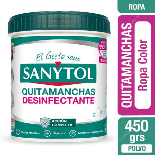 Sanytol Quitamanchas Desinfectante Ropa Color 450 g
