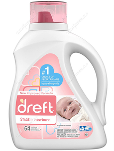 Dreft Detergente Líquido Hipoalergénico Etapa 1 - Recién Nacido 2.72 L