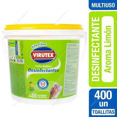 Toallas Desinfectantes Multiuso Virutex Easy Clean 400 un