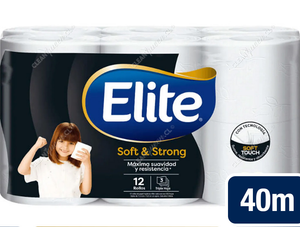 Elite Papel Higiénico Soft & Strong Triple Hoja 40 m 12 un