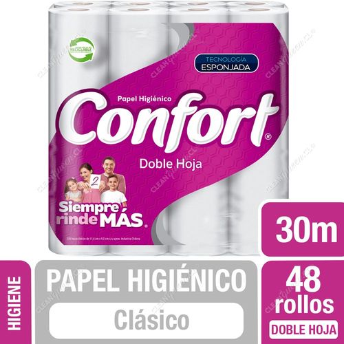 Confort Papel Higiénico Doble Hoja 30 m 48 un