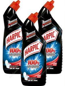 Limpiador Desinfectante Inodoro Harpic Removedor de Sarro 3 x 750 ml