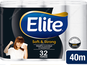 Elite Papel Higiénico Soft & Strong Triple Hoja 40 m 32 un