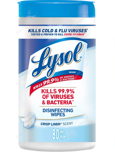 Toallitas Desinfectantes Lysol Wipes Crisp Linen 80 un