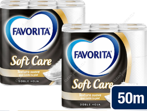 Favorita Papel Higiénico Soft Care Doble Hoja 50 m 32 un