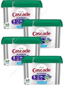 Cascade Detergente Lavavajillas Cápsulas Platinum Fresh 4 x 40 un