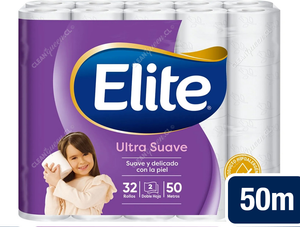Elite Papel Higiénico Ultra Doble Hoja 50 m 32 un