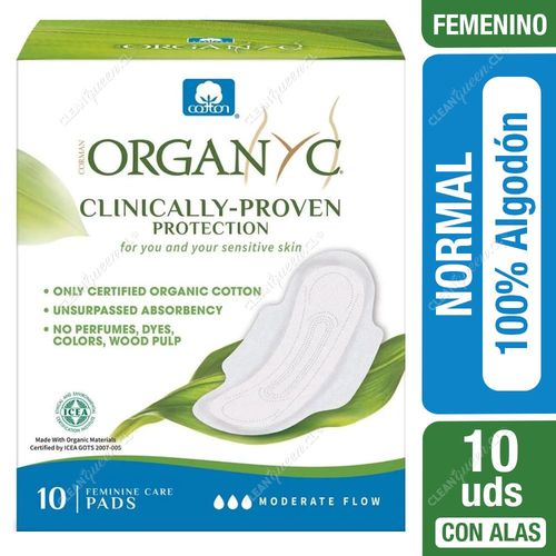 Organyc Toalla Higiénica Normal Ultrafina 10 un