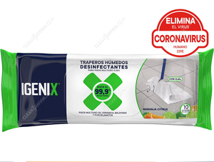 Igenix Trapero Húmedo Desinfectante con Ojal Cerámica Naranja Citrus 10 un
