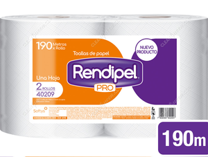 Rendipel Toalla de Papel Pro Una Hoja 190 m 2 un