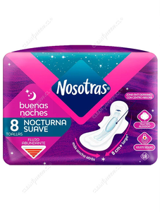 Nosotras Toalla Higiénica Nocturna Suave 8 un