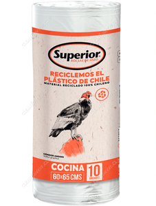Superior Bolsas de Basura Ecológicas Cocina 60 x 65 cm 10 un