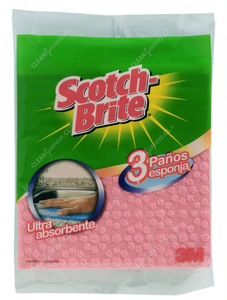 Scotch-Brite Paño Esponja Ultra Absorvente 3 un