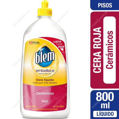 Blem Cera Líquida Rojo Cerámicos 800 ml