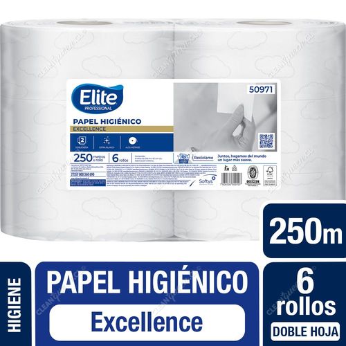 Elite Papel Higiénico Professional Doble Hoja 250 m 6 un