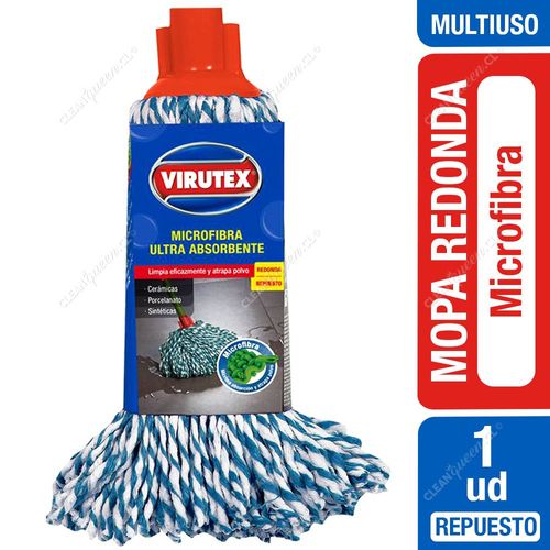 Virutex Mopa Redonda Microfibra Repuesto