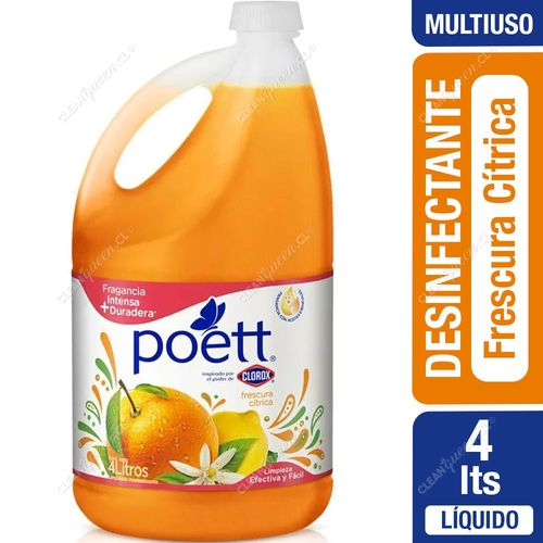 Poett Desinfectante Líquido Frescura Cítrica 4 L