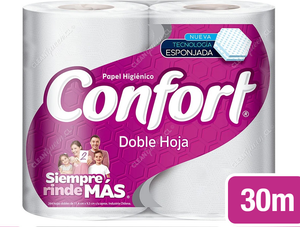 Confort Papel Higiénico Doble Hoja 30 m 4 un